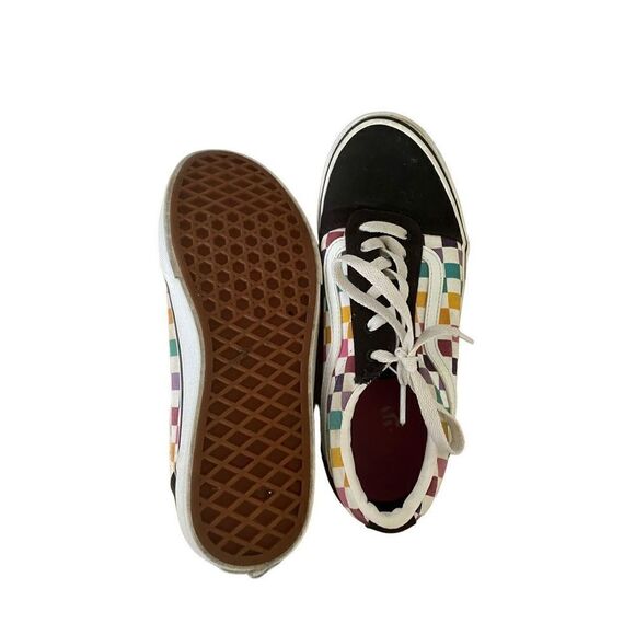 Vans off the wall old skool rainbow, checkered sneakers size 5 - Picture 4 of 7